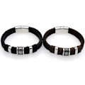 Miniatyrbillede 8 af 11: Stilsäkert Armband i Flätat PU-Läder Svart 19CM 