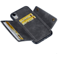 Miniatyrbillede 7 af 11: iPhone XR - Professionellt Retro Skyddsskal med Kortfack Svart Svart