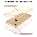 Miniatyrbillede 8 af 11: Dubbelsidigt Silikonfodral med TOUCHFUNKTION till iPhone SE 2022 Guld