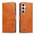 Miniatyrbilde 1 av 11: S24 Plus - Elegant Läderplånboksfodral i 6 färger Light brown