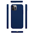 Miniatyrbilde 7 av 11: iPhone 13 Pro - Stilsäkert Stötdämpande Silikonskal LEMAN Mörkblå