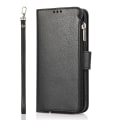 Miniatyrbillede 1 af 11: Elegant plånboksfodral i mikrofiberläder med dragkedja - iPhone 15 Pro Black