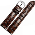 Miniatyrbillede 1 af 4: Exklusivt Klockarmband ÄKTA LÄDER (Toppkvalitet) Brun 20mm