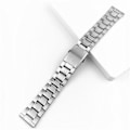 Miniatyrbilde 5 av 11: Stilsäker och Bekväm Stållänk till Galaxy Watch (Rostfritt Stål) Silver 20MM
