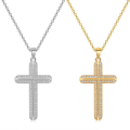 Miniatyrbillede 4 af 4: Elegant Hög Kvalitets Kors Halsband Guld