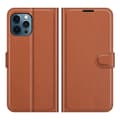 iPhone 12 Pro Max - Elegant Genomtänkt Plånboksfodral Brun
