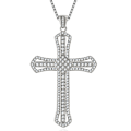 Miniatyrbilde 1 av 4: Elegant Kors Halsband Zirconia Silver