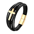 Pikkukuva 6 / 8: Stilrent Armband KORS (PU-Läder) Guld 19CM
