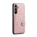 Miniatyrbillede 1 af 11: Læderpung med magnetisk holder til Galaxy S24 Pink gold