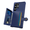 Miniatyrbild 1 av 11: Samsung Galaxy S24 Ultra - Elegant Plånboksfodral Läder i Snygga Färgval Marinblå