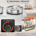 Miniatyrbild 4 av 6: Soup Warmer 3 x 7 L-VEVOR-Elektrisk Soup Station 1200 W-Anti-Dry Burning and Reset Button, Bufférestaurang