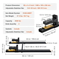 Miniatyrbild 2 av 4: Pallgafflar-VEVOR-1490x100x230 mm-Längd 149cm justerbar för Lastare Traktor Skopa gaffeltruck