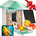 Miniatyrbild 1 av 6: Fågelmatare-VEVOR-med smart kamera 2K HD AI-kamera identifierar 10 000 fågelarter-grön