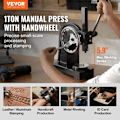 Miniatyrbild 3 av 4: Rackpress - VEVOR - 240 x 210 x 290 mm, 11,8 kg, med spak och handratt, maxhöjd 15 cm, för stämpling, vikning