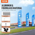 Miniatyrbild 3 av 6: Fjäder flaggstång-VEVOR-Professionell reklam flaggstång Kit 198,5 cm-för reklam, utomhusaktiviteter