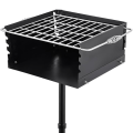 Miniatyrbild 1 av 4: Kolgrill - VEVOR - Utomhusgrill i stål 41x41x20cm Nedgrävd