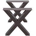 Miniatyrbild 3 av 4: Bordsben - VEVOR - 60 x 72 cm - Max belastning 1000 KG - X form - Metall