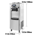 Miniatyrbild 2 av 4: Glassmaskin - VEVOR - Modell YKF-8228H - 20-28 L/h - 2 Hoppers - 2200 W Silver