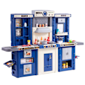 Miniatyrbild 1 av 6: Barnkök-VEVOR-3 i 1 småbarnskökset med simulerad spray-för förskolebarn-blått