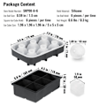 Miniatyrbild 2 av 4: Ice Cube Tray - VEVOR - Ice Cube Maker Rund och fyrkantig iskubform med silikonlock