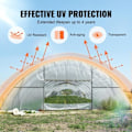 Miniatyrbild 4 av 4: Överdrag för växthus - VEVOR - Transparent plastöverdrag för växthus 7,6x7,6 m polyetenfilm 6mil, för trädgårdsskötsel, jordbruk
