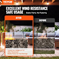 Miniatyrbild 3 av 4: Vindskärm för eldstad-VEVOR-773x367x191 mm Härdat glas Vindskärm-för eldstad Rektangulär skyddsskärm Robust Flamskydd