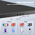 Miniatyrbild 3 av 5: 14" HD-VEVOR bärbar bildskärm-2 datorer-Enkel vridbar skärm, USB-C/USB-A/Mini HDMI-port, kompatibel med Mac/Wins/Android