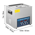 Miniatyrbild 2 av 4: Professionell ultraljudsrengörare 10L - VEVOR - Dual Frequency 28-40KHZ Rostfritt stål