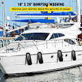 Miniatyrbild 3 av 6: Stänkskärmar-VEVOR-4st-10"x28"-Mellanhål-4 rep-Lätt blåsa upp-Installera-Skydda kanoter Pontonger Båtar Dock-Svart