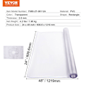 Miniatyrbild 2 av 6: Transparent PVC skrivbordsöverdrag-VEVOR-609,6 x 1219 mm-rektangulär, lätt att rengöra för kontor, matsal