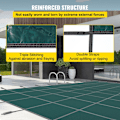 Miniatyrbild 5 av 6: Inground Pool Cover-VEVOR-5,49x10,36 m-Rektangulärt skydd Vinterskydd Trippelstickad PP Hög Mesh-Grön