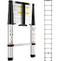 Miniatyrbild 1 av 6: Teleskopstege - VEVOR - Bärbar multifunktionsförlängbar teleskopstege av aluminium 3,8 m 170 kg - EN131-certifierad