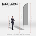 Miniatyrbild 4 av 6: Fjäder flaggstång-VEVOR-Professionell reklam flaggstång Kit 198,5 cm-för reklam, utomhusaktiviteter