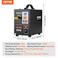 Miniatyrbild 2 av 6: Batteripunktsvets-VEVOR-Pulse 737G-Batteriladdare-2 svetslägen-LED-belysning för rent nickel 0,12 mm