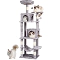 Miniatyrbild 1 av 5: Inomhuskattträd - VEVOR - med sisalskrapstolpe, hängmatta, toppabborre - Large Cat Activity Center