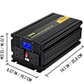 Miniatyrbild 2 av 4: Hybrid Solar Inverter - VEVOR - Modifierad sinusvågsomvandlare med LCD-fjärrkontroll 3000 W