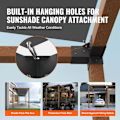 Miniatyrbild 5 av 6: Pergola Support Kit-VEVOR-220 x 220 x 152 mm-Trästolpsstöd för snickerier, terrasspergolor