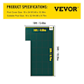 Miniatyrbild 2 av 6: Inground Pool Cover-VEVOR-5,49x10,36 m-Rektangulärt skydd Vinterskydd Trippelstickad PP Hög Mesh-Grön