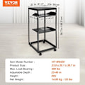 Miniatyrbild 2 av 4: Open Frame Server Rack 20U-VEVOR-58.5-40" 4 stolpar-hjul för router, modem