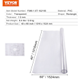 Miniatyrbild 1 av 6: Transparent PVC Bordsduk - VEVOR - 1016x1524 mm - Tjocklek 1,5 mm - Rektangulär - Vattentålig - Lätt att rengöra