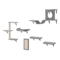 Miniatyrbild 1 av 6: Cat Vägghyllor - VEVOR - Set med 6 - Väggmöbelset, hoppplattformar - för att sova, leka, klättra