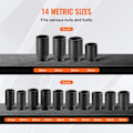Miniatyrbild 4 av 6: Deep Impact Socket Set för axelmuttrar 14st-VEVOR-Reparationsmonterings- och demonteringsverktyg