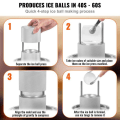 Miniatyrbild 4 av 4: Ice Cube Press - VEVOR - Rund Ice Cube Form Aluminium Ice Cube Form Kula Ice Cube Fack 61 mm Silver