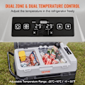 Miniatyrbild 4 av 6: 53 L Bärbar elektrisk kylbox - VEVOR - Bilkylskåp med dubbla zoner - 0,6 kW.h -20°C till 10°C Justerbar