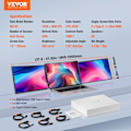 Miniatyrbild 2 av 5: 14" HD-VEVOR bärbar bildskärm-2 datorer-Enkel vridbar skärm, USB-C/USB-A/Mini HDMI-port, kompatibel med Mac/Wins/Android