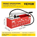 Miniatyrbild 2 av 4: Trycktestpump - VEVOR - 60 bar 860 psi 6 MPa 12 L exakt dubbelventil hydrostatisk testpump - 49 x 16 x 17 cm