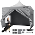 Miniatyrbild 1 av 4: Pop up Gazebo - VEVOR - Pop-up Gazebo tält med markis 304,8x304,8 cm Mörkgrå sidoväggar