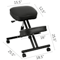 Miniatyrbild 2 av 4: Ergonomisk knäpall VEVOR 120 kg Justerbar sits knästödsstol på hjul 53-71 cm Svart