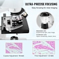 Miniatyrbild 4 av 4: Mikroskop Binokulär - VEVOR - Biokulär Komposit 40X-2500X med 2-lagers Biologi plattform