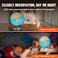 Miniatyrbild 6 av 6: Upplyst jordklot med stativ-VEVOR-AR Interactive-254mm-Rotation-LED-Heavy Metal Base-Android- eller iOS-enheter